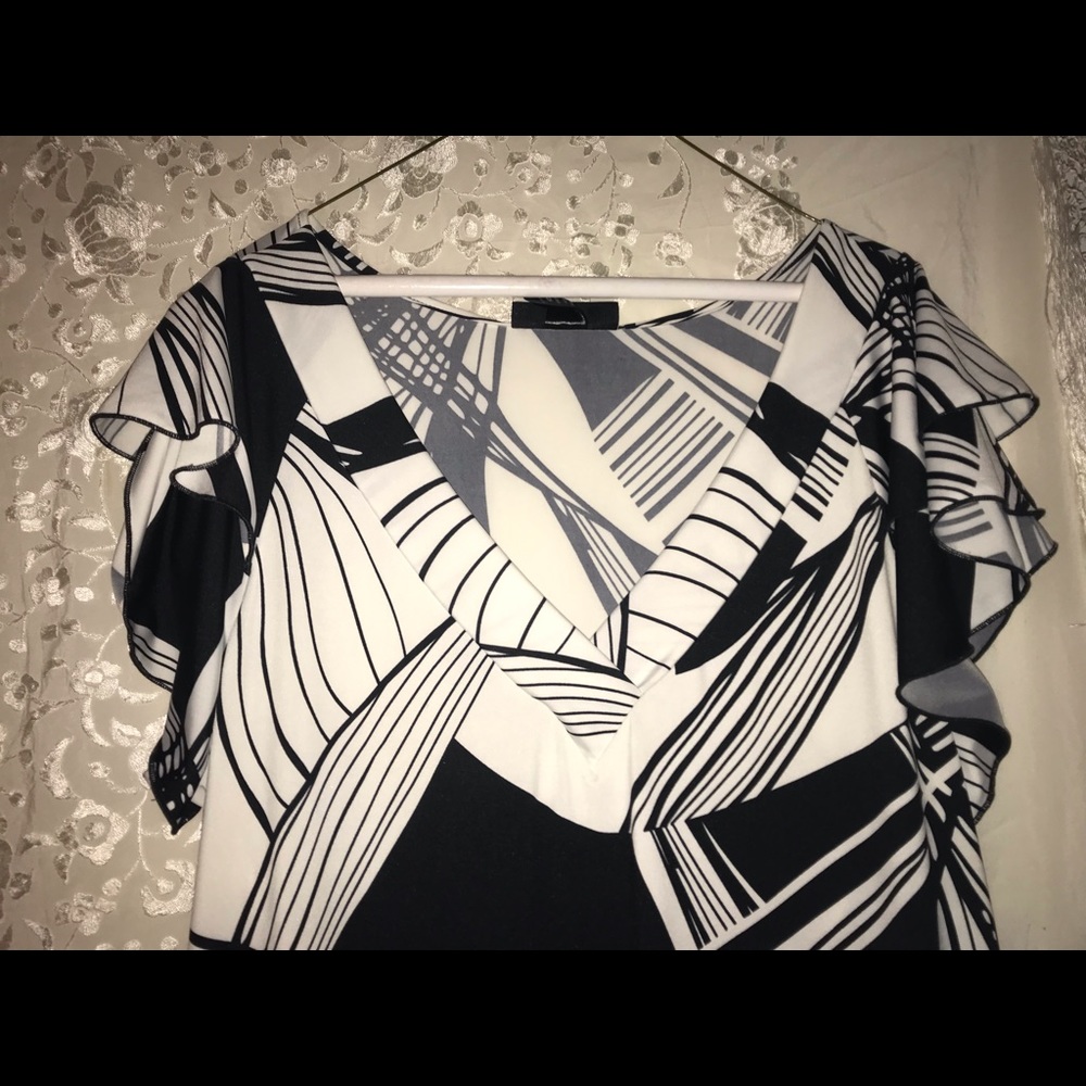 Ashley Stewart Maxi black/ white dress